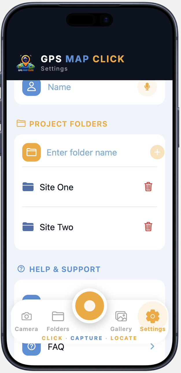Project folders